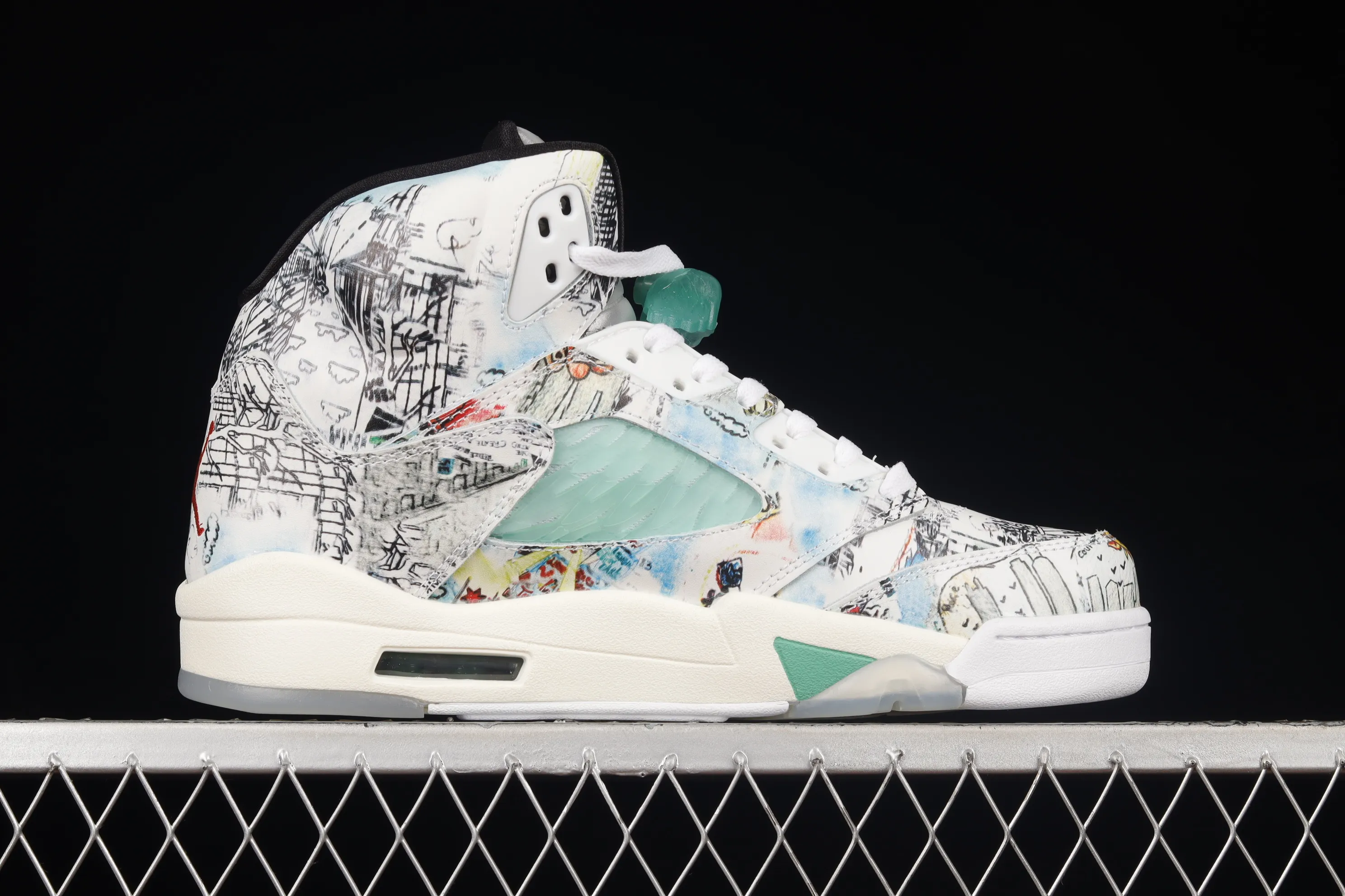 All Categories Air Jordan Jordan Series Basketball Shoes Air Jordan 5 Air Jordan 5 Retro "Wings" AJ5 Joe 5 Emerald Green Wings Graffiti 3M Luminous AV2405-900